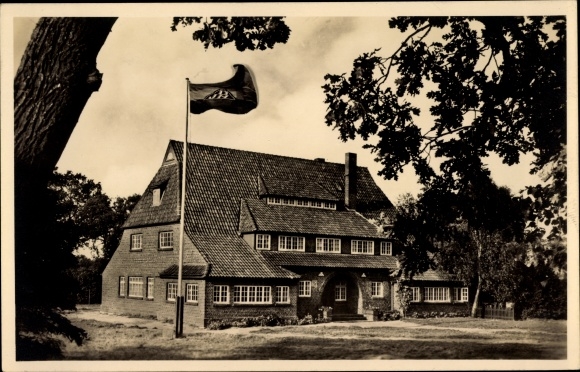 Postcard Worpswede in Lower Saxony, youth hostel