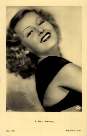 Ak-actrice Lilian Harvey, portret