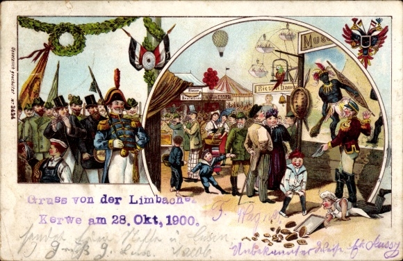 Chromo-Litho Limbach in Baden Odenwald, Limbacher Kerwe, festival, celebration, amusement park