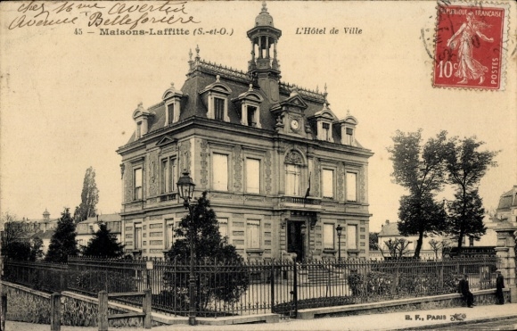 Postcard Maisons Laffitte Yvelines, town hall