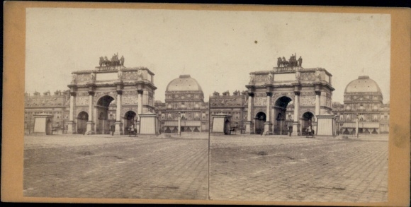 Stereo photo Paris, Arc de Triomphe du Carrousel