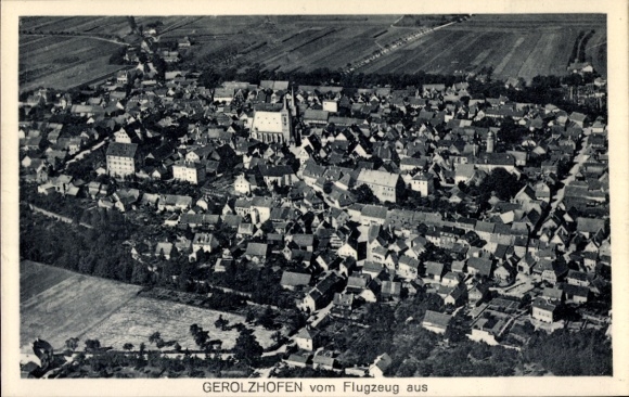 Ak Gerolzhofen in Unterfranken, Fliegeraufnahme