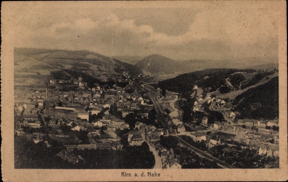 Postcard Kirn an der Nahe, panorama of the place