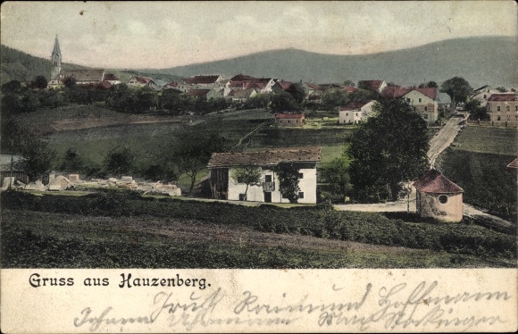 Ak Hauzenberg im Bayerischen Wald, Panorama, Kirchturm