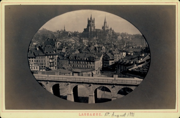 Cabinet photo Lausanne Canton of Vaud, 1881, Vue generale
