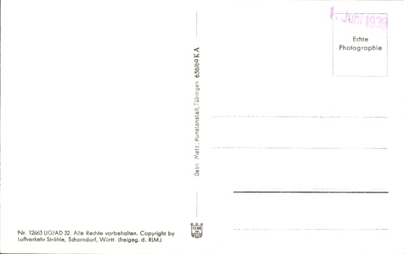 Postcard Böblingen in Württemberg, aerial photograph, Sanatorium Schönbuch