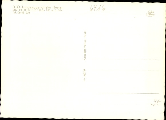 Postcard Rodholz Poppenhausen an der Wasserkuppe Rhön, DJO State Youth Home Hesse