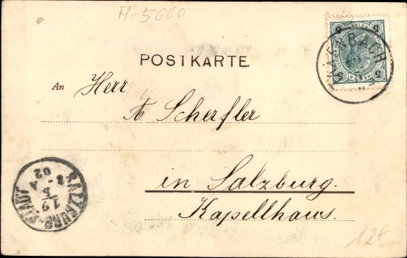 Postcard Taxenbach in Salzburg, train station, total view
