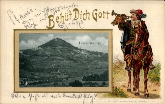 Embossed passepartout PC Hohenstaufen Göppingen in Württemberg, general view