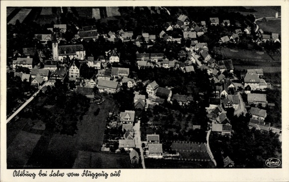 Postcard Altburg Calw in the Black Forest, aerial photograph