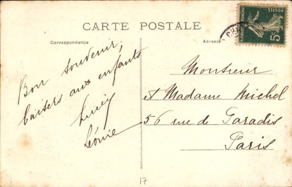 Postcard Châtelaillon Plage Charente Maritime, station, track view, railway