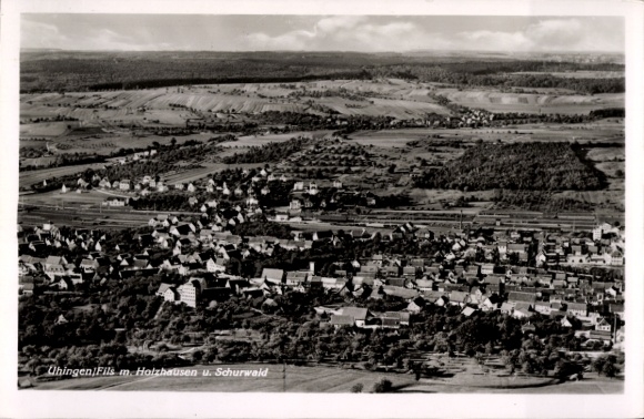 Ak Uhingen an der Fils, Fliegeraufnahme