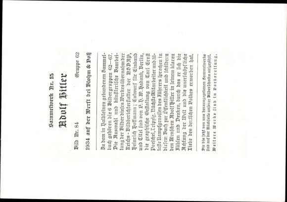 Collective picture Adolf Hitler, shipyard of Blohm &amp; Voss 1834, collective work no. 15 picture 84