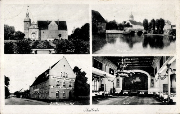 Ak Thallwitz in Saksen, Kasteel, Aan het Pruisische Hof, Hal