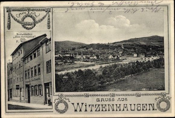 KP secesyjna Witzenhausen w dzielnicy Werra Meißner, Restauracja zum Kronprinz, wł. F. Wöhler