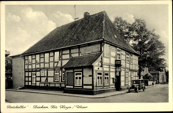 Postcard Bücken in Lower Saxony, Ratskeller, exterior view