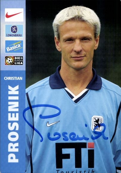 Autogrammkarte Fußballer Christian Prosenik, TSV 1860 München, Autogramm