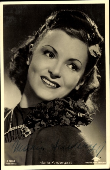 Ak Schauspielerin Maria Andergast, Portrait, Ross Verlag A 3000 2