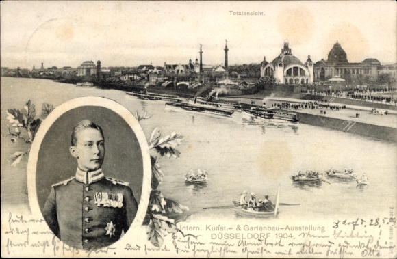Ak Düsseldorf am Rhein, Kunst und Gartenbau-Ausstellung 1904, Kronprinz Friedrich Wilhelm
