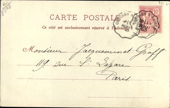 Postcard La Neuve Lyre Eure, View of the Rille