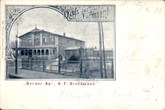 Ansichtkaart Hamburg Wandsbek Farmsen Bern, Berner Au