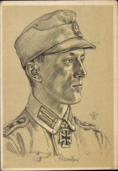 Artist PC Willrich, Wolfgang, Knight&#39;s Cross bearer Oberwachtmeister Schmölzer, VDA E 71