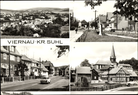 PC Viernau Steinbach Hallenberg in the Thuringian Forest, view from the beer hill, Ernst-Thälmann-Platz