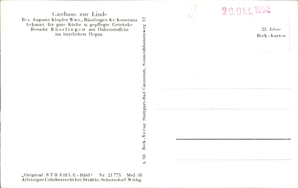 Postcard Büßlingen Tengen in Baden, aerial photographs, Hohenstoffeln, Gasthaus zur Linde