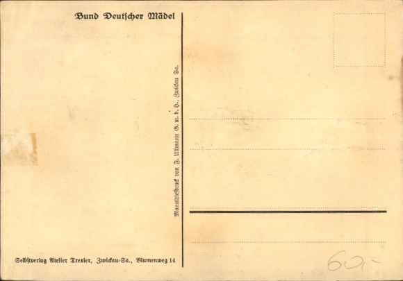 Artist Postcard Trexler, R., Being German means being loyal, BDM