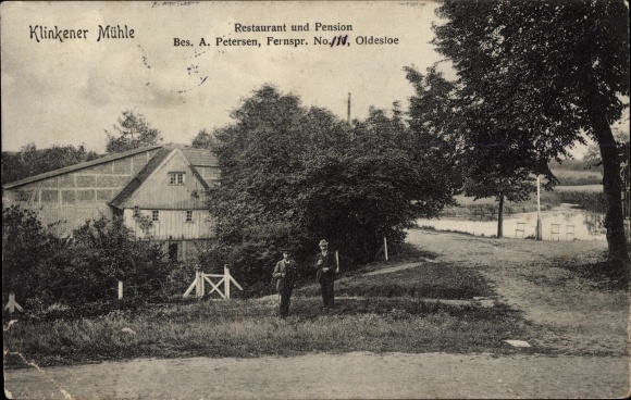 Postcard Bad Oldesloe in Schleswig Holstein, restaurant and guesthouse Klinkener Mühle