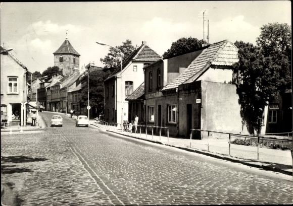 Postcard Grevesmühlen in Mecklenburg, August Bebel Street