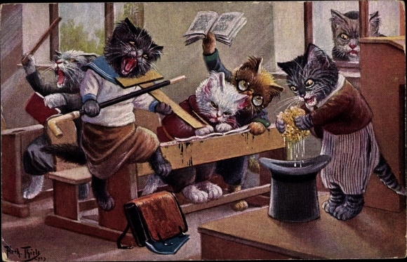 Artysta KP Thiele, Artur, Zbliża się los, humanizowane koty w szkole