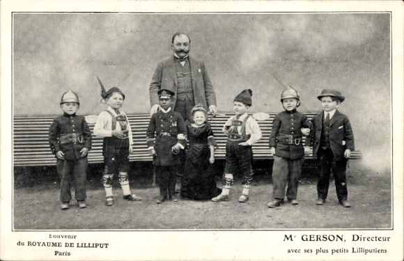 Postcard Kingdom of Liliput, Disguised Lilliputians, Director M Gerson