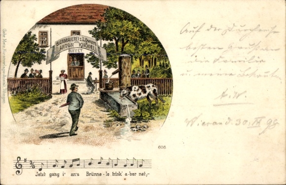 Chromo-Litho Wiesau in the Upper Palatinate, Löwen Brewery