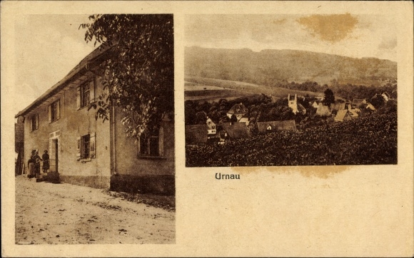 Postcard Urnau Deggenhausertal in the Lake Constance hinterland, view of a house, panorama of the place