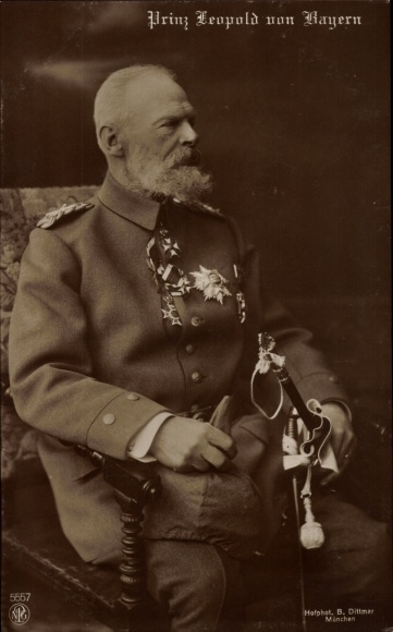 PC Prince Leopold of Bavaria, Field Marshal, seated portrait, NPG 5557