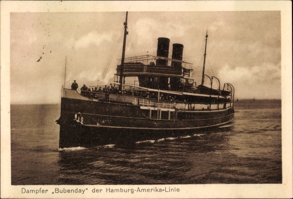 PC steamer Bubenday, Hamburg-America Line, HAPAG