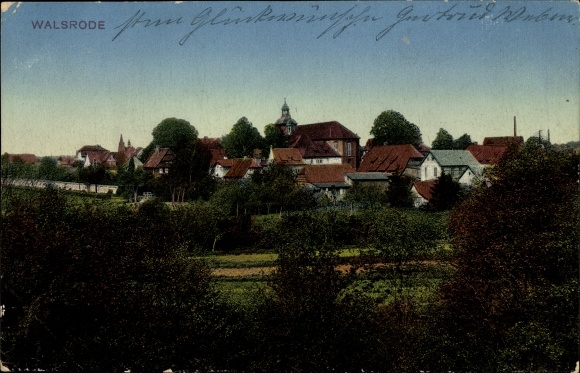 Ak Walsrode im Heidekreis, Gesamtansicht der Stadt, Kirche, Wohnhäuser