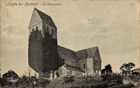 Postcard Lügde in the Weserbergland, St. Kilians Church