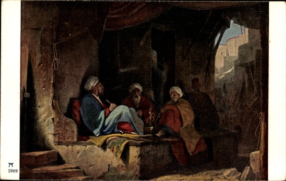 Artist PC Spitzweg, Carl, Turks in the coffee house, shisha