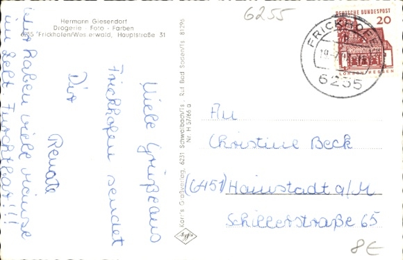 Postcard Frickhofen Dornburg in the Westerwald, Blasius Chapel, Blasiusberg altar, swimming pool, tent camp