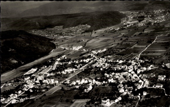 Ak Maulburg im Wiesental Südschwarzwald, Fliegeraufnahme