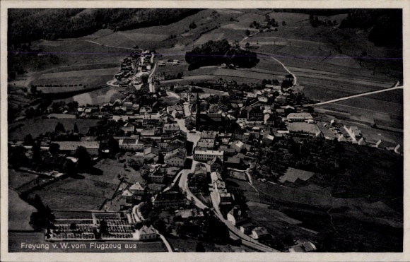 Ansichtkaart Freyung in het Beierse Woud, luchtfoto