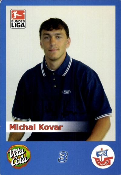 Autograph card footballer Michal Kovar, FC Hansa Rostock, autograph