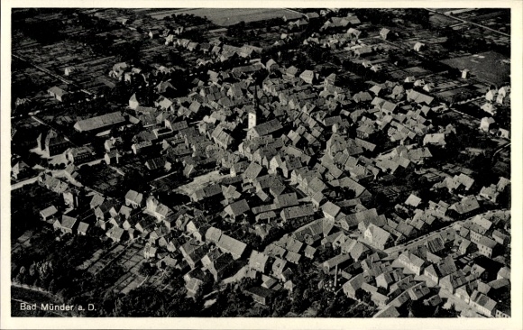 Postcard Bad Münder am Deister, aerial photograph