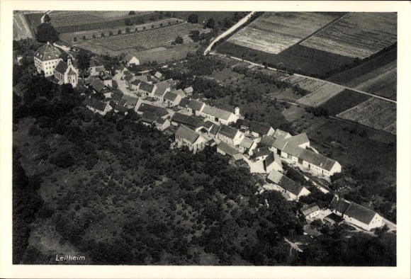 Postcard Leitheim Kaisheim in Swabia Bavaria, aerial photograph