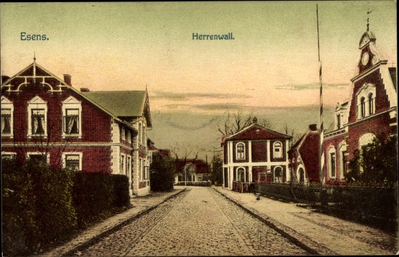 Postcard Esens in Ostfriesland, Herrenwall