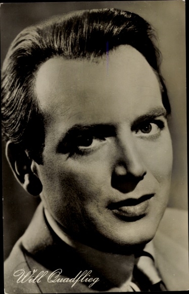 Postcard Actor Will Quadflieg, Portrait, Film Don't forget love