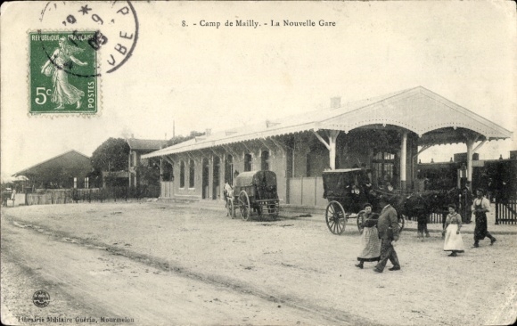 Ansichtkaart Mailly le Camp Aube, Camp de Mailly, nieuw treinstation