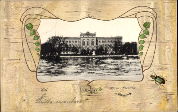 Passepartout Postcard Kiel, Naval School